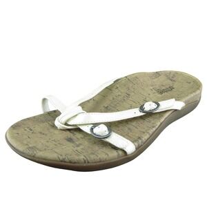 Orthaheel Solana Women Flip Flop Sandal Shoes White Synthetic Size 9 Medium